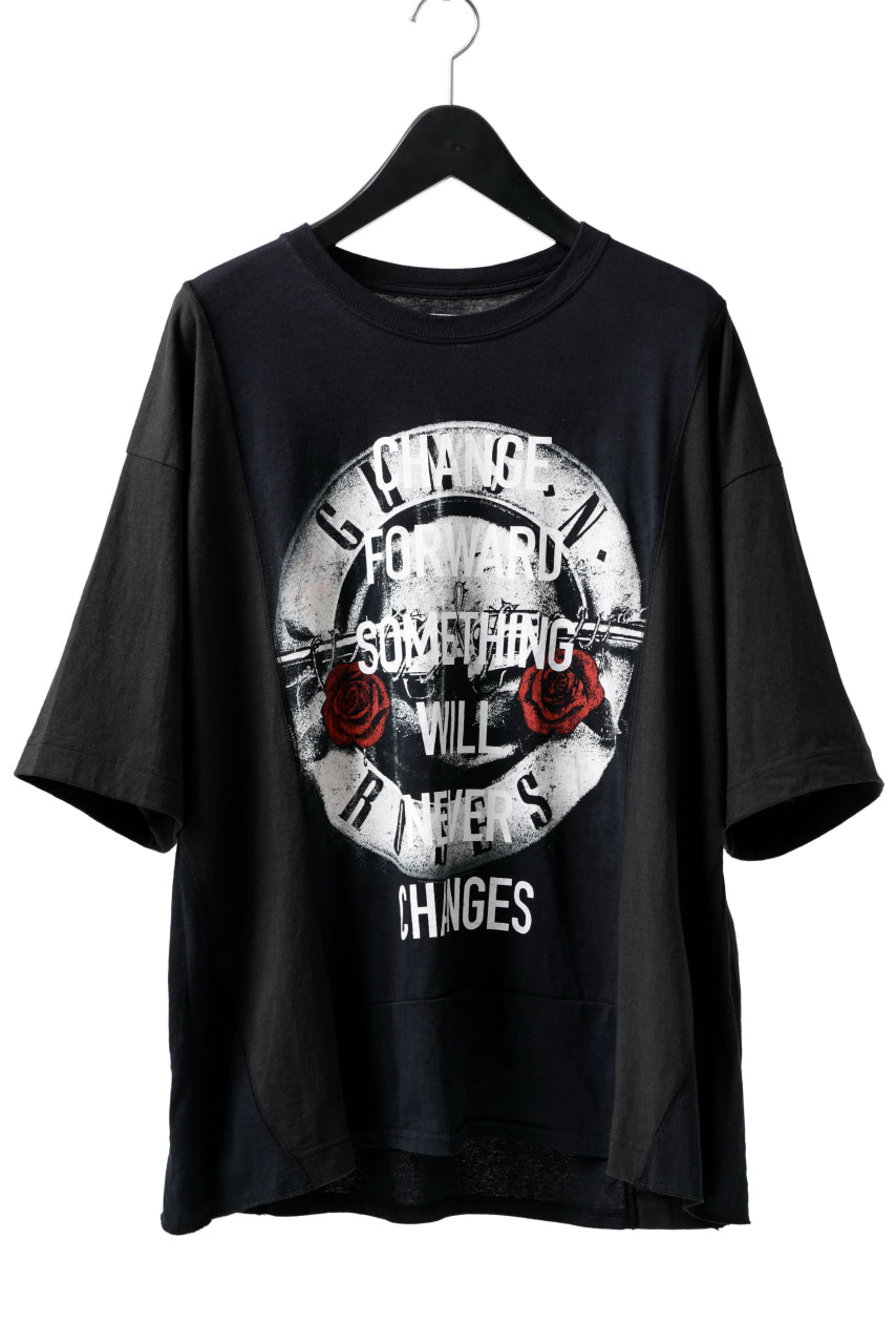 画像をギャラリービューアに読み込む, CHANGES VINTAGE REMAKE MULTI PANEL S-S TEE (BLACK #a)
