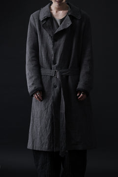 画像をギャラリービューアに読み込む, daub OFFICERS OVER COAT / VIRGIN WOOL + METALLIC FIBER (DARK GREY)