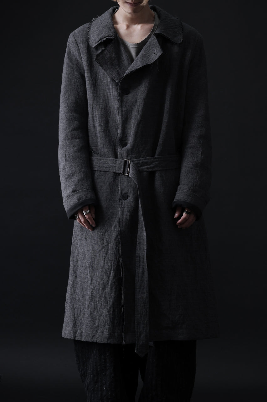 画像をギャラリービューアに読み込む, daub OFFICERS OVER COAT / VIRGIN WOOL + METALLIC FIBER (DARK GREY)
