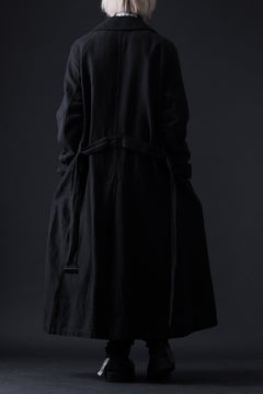 Load image into Gallery viewer, ISAMU KATAYAMA BACKLASH OVER COAT / GARMENT NATURAL DYED WOVEN + ELECTRIC HEATING LINER (SUMI)