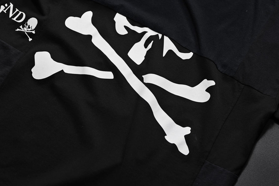 Load image into Gallery viewer, mastermind JAPAN x CHANGES exclusive SHORT SLEEVE TEE / REGULAR FIT (BLACK #NIRVANA-YELLOW)