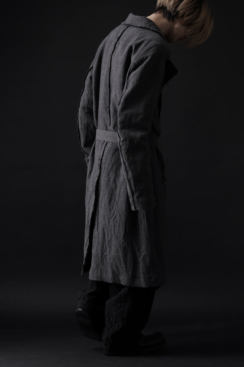 画像をギャラリービューアに読み込む, daub OFFICERS OVER COAT / VIRGIN WOOL + METALLIC FIBER (DARK GREY)