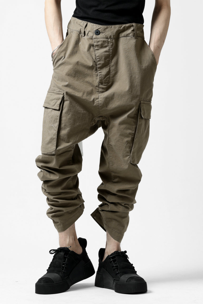 画像をギャラリービューアに読み込む, 11 BY BORIS BIDJAN SABERI CARGO POCKET PANTS / OBJECT DYED &quot;P21B-F-1482&quot; (MUD GREY)