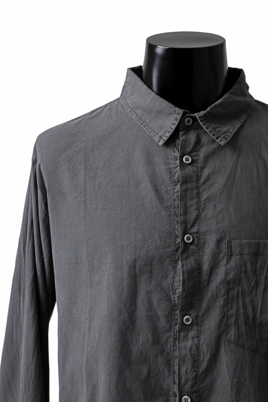 Load image into Gallery viewer, daub DYEING PLAIN SHIRT / ORGANIC COTTON (GREY)
