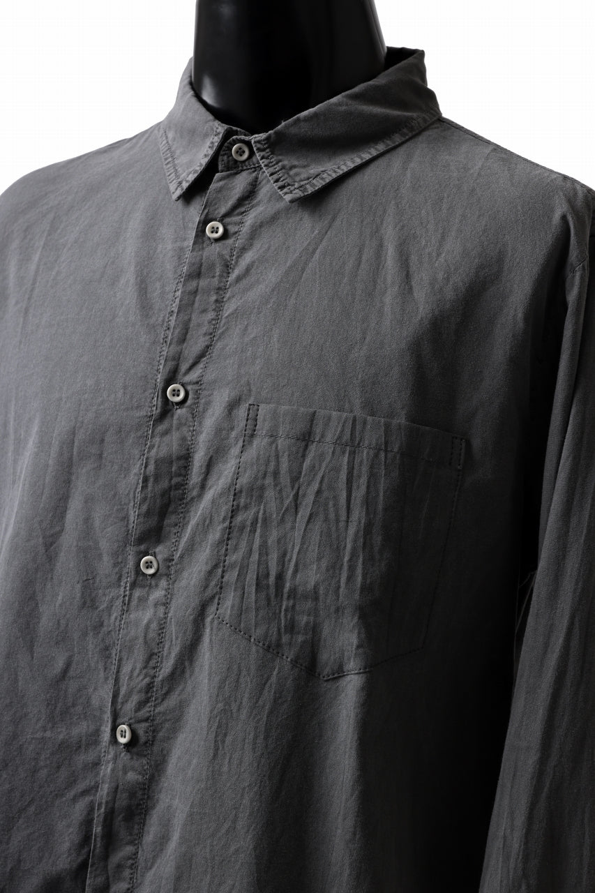 Load image into Gallery viewer, daub DYEING PLAIN SHIRT / ORGANIC COTTON (GREY)
