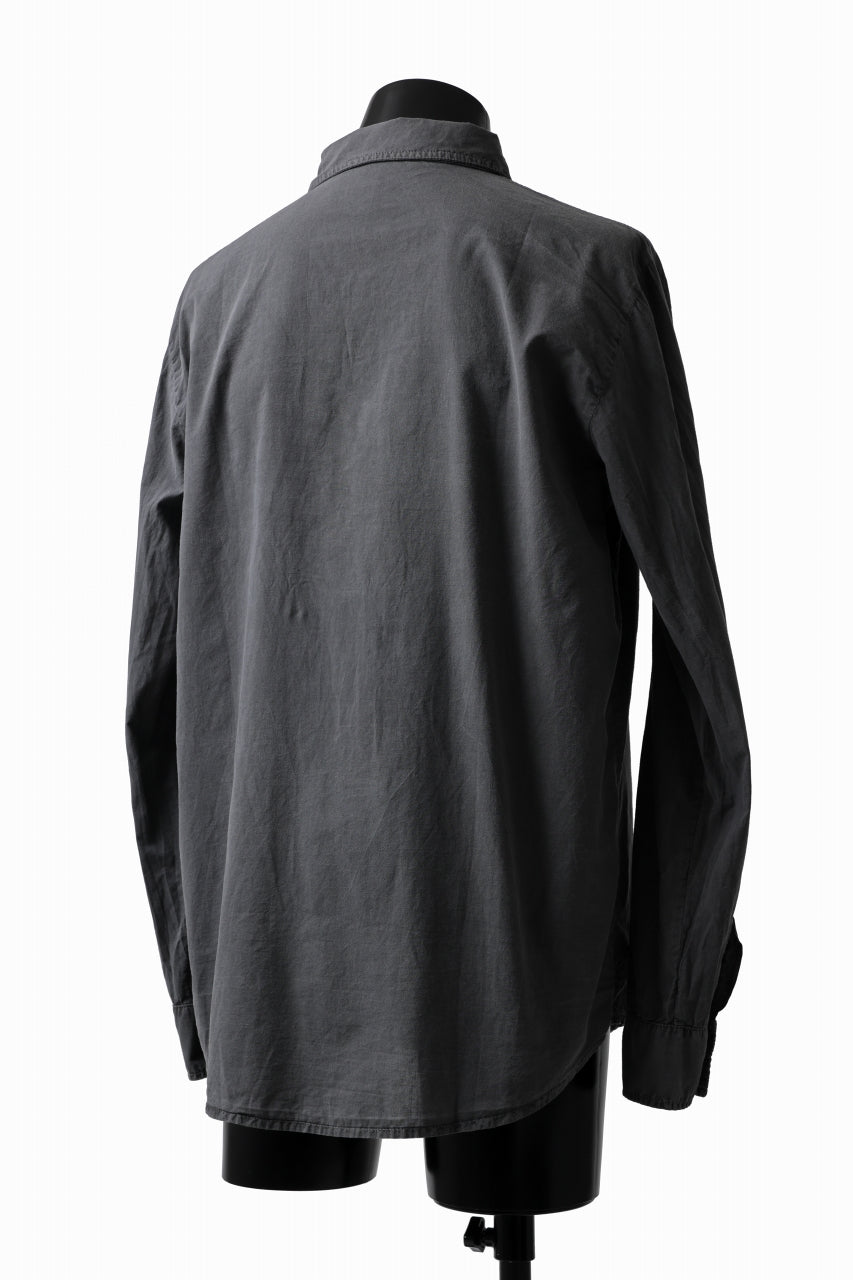 Load image into Gallery viewer, daub DYEING PLAIN SHIRT / ORGANIC COTTON (GREY)