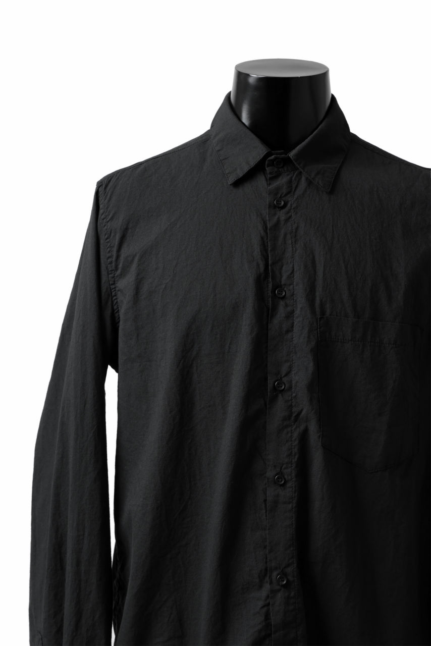 Load image into Gallery viewer, daub DYEING PLAIN SHIRT / ORGANIC COTTON (BLACK)