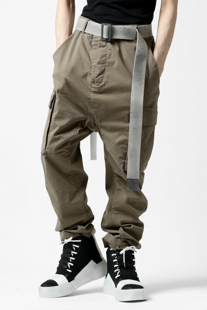 画像をギャラリービューアに読み込む, 11 BY BORIS BIDJAN SABERI CARGO POCKET PANTS / OBJECT DYED &quot;P21B-F-1482&quot; (MUD GREY)