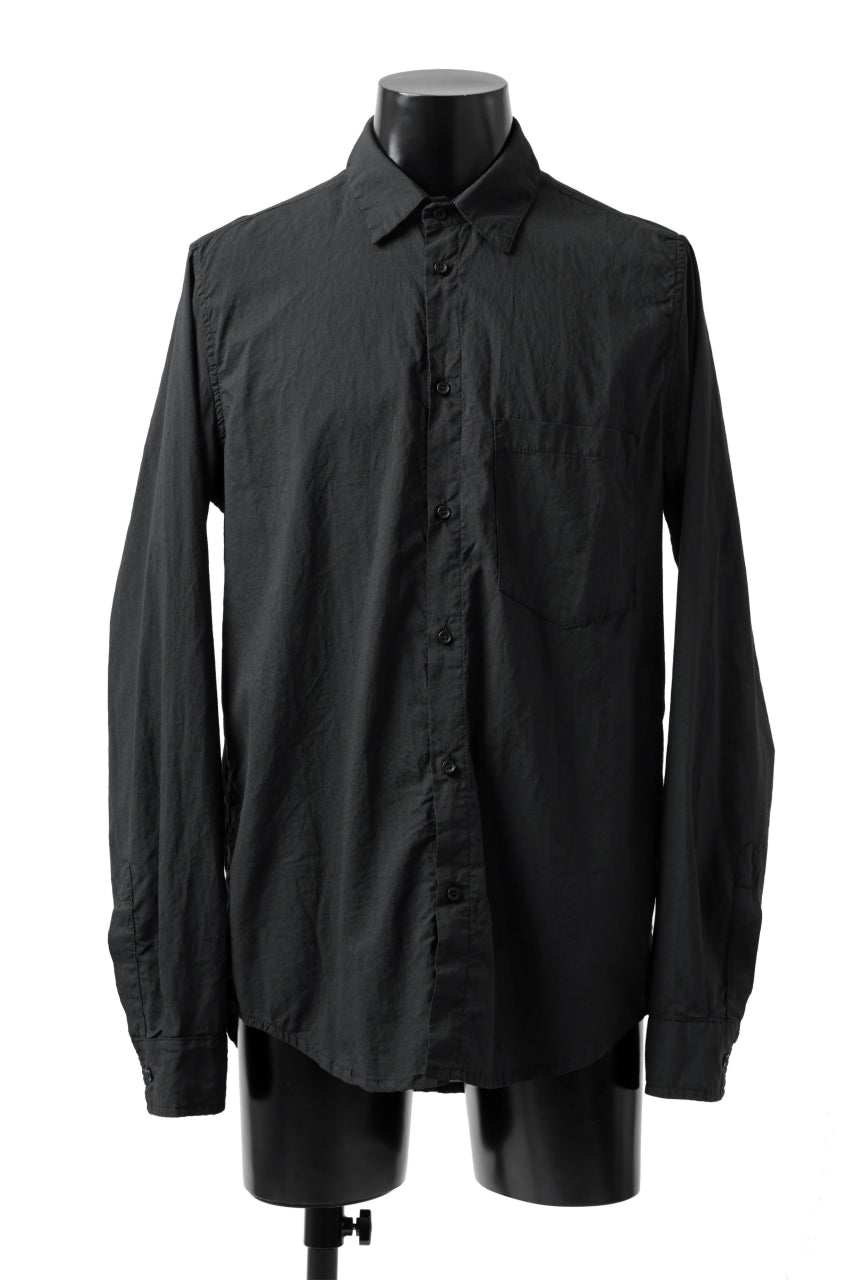 Load image into Gallery viewer, daub DYEING PLAIN SHIRT / ORGANIC COTTON (BLACK)