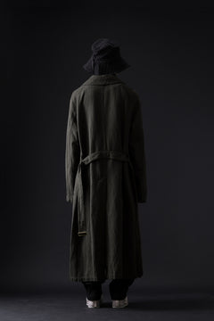 Load image into Gallery viewer, ISAMU KATAYAMA BACKLASH OVER COAT / GARMENT NATURAL DYED WOVEN + ELECTRIC HEATING LINER (LEAF)