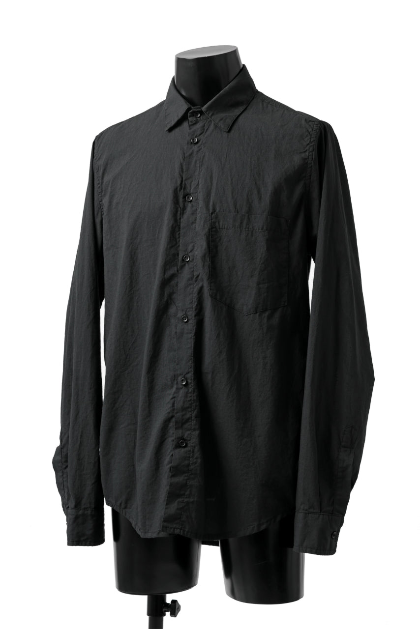 Load image into Gallery viewer, daub DYEING PLAIN SHIRT / ORGANIC COTTON (BLACK)