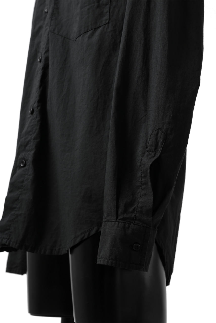 Load image into Gallery viewer, daub DYEING PLAIN SHIRT / ORGANIC COTTON (BLACK)