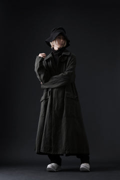 Load image into Gallery viewer, ISAMU KATAYAMA BACKLASH OVER COAT / GARMENT NATURAL DYED WOVEN + ELECTRIC HEATING LINER (LEAF)