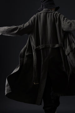 Load image into Gallery viewer, ISAMU KATAYAMA BACKLASH OVER COAT / GARMENT NATURAL DYED WOVEN + ELECTRIC HEATING LINER (LEAF)