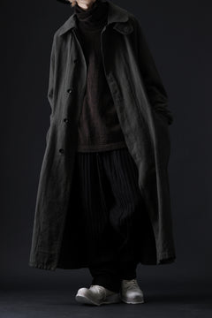 Load image into Gallery viewer, ISAMU KATAYAMA BACKLASH OVER COAT / GARMENT NATURAL DYED WOVEN + ELECTRIC HEATING LINER (LEAF)