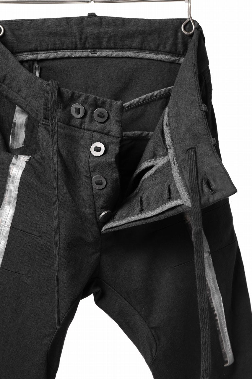 画像をギャラリービューアに読み込む, BORIS BIDJAN SABERI TIGHT FIT PANTS / OBJECT DYED &amp; SEAM TAPED &quot;P13.TF-FTS10001&quot; (BLACK)