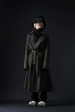 Load image into Gallery viewer, ISAMU KATAYAMA BACKLASH OVER COAT / GARMENT NATURAL DYED WOVEN + ELECTRIC HEATING LINER (LEAF)