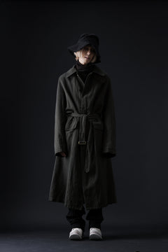 Load image into Gallery viewer, ISAMU KATAYAMA BACKLASH OVER COAT / GARMENT NATURAL DYED WOVEN + ELECTRIC HEATING LINER (LEAF)