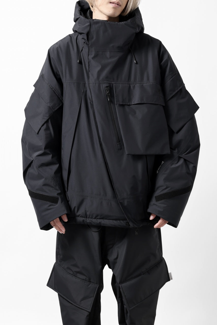 画像をギャラリービューアに読み込む, D-VEC x ALMOSTBLACK HOODED JACKET / GORE-TEX PRODUCT 2L PRIMALOFT SHELL (BLACK)