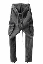 画像をギャラリービューアに読み込む, 11 BY BORIS BIDJAN SABERI CARGO POCKET PANTS / ACID OBJECT DYED "P21B-F-1481" (ACID GREY)