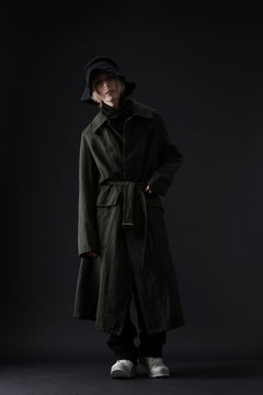 Load image into Gallery viewer, ISAMU KATAYAMA BACKLASH OVER COAT / GARMENT NATURAL DYED WOVEN + ELECTRIC HEATING LINER (LEAF)