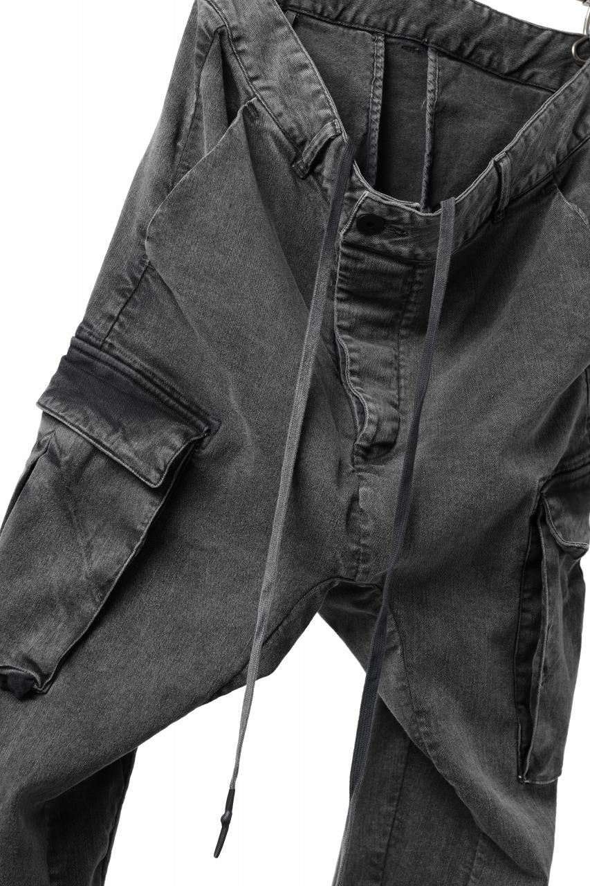 画像をギャラリービューアに読み込む, 11 BY BORIS BIDJAN SABERI CARGO POCKET PANTS / ACID OBJECT DYED "P21B-F-1481" (ACID GREY)