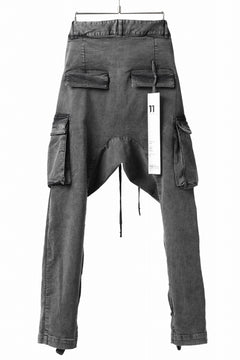 画像をギャラリービューアに読み込む, 11 BY BORIS BIDJAN SABERI CARGO POCKET PANTS / ACID OBJECT DYED "P21B-F-1481" (ACID GREY)