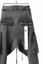 画像をギャラリービューアに読み込む, 11 BY BORIS BIDJAN SABERI CARGO POCKET PANTS / ACID OBJECT DYED "P21B-F-1481" (ACID GREY)