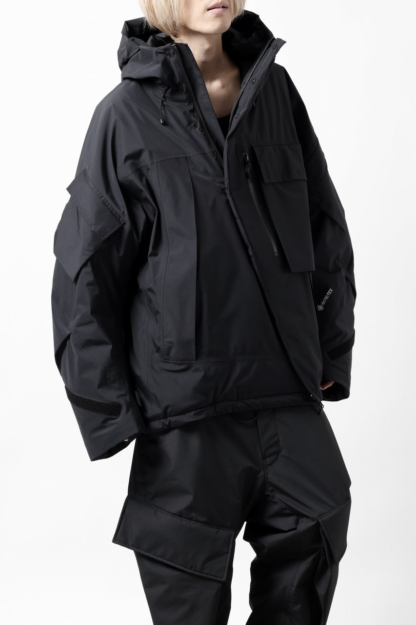 画像をギャラリービューアに読み込む, D-VEC x ALMOSTBLACK HOODED JACKET / GORE-TEX PRODUCT 2L PRIMALOFT SHELL (BLACK)