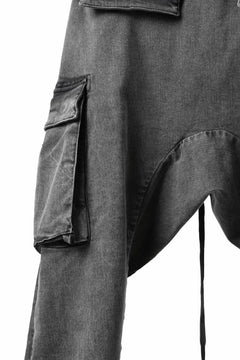 画像をギャラリービューアに読み込む, 11 BY BORIS BIDJAN SABERI CARGO POCKET PANTS / ACID OBJECT DYED "P21B-F-1481" (ACID GREY)