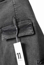 画像をギャラリービューアに読み込む, 11 BY BORIS BIDJAN SABERI CARGO POCKET PANTS / ACID OBJECT DYED "P21B-F-1481" (ACID GREY)