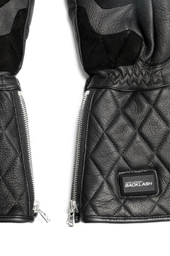 Load image into Gallery viewer, ISAMU KATAYAMA BACKLASH RIDER GLOVE / DEER SKIN + ELECTRIC HEATING (BLACK)