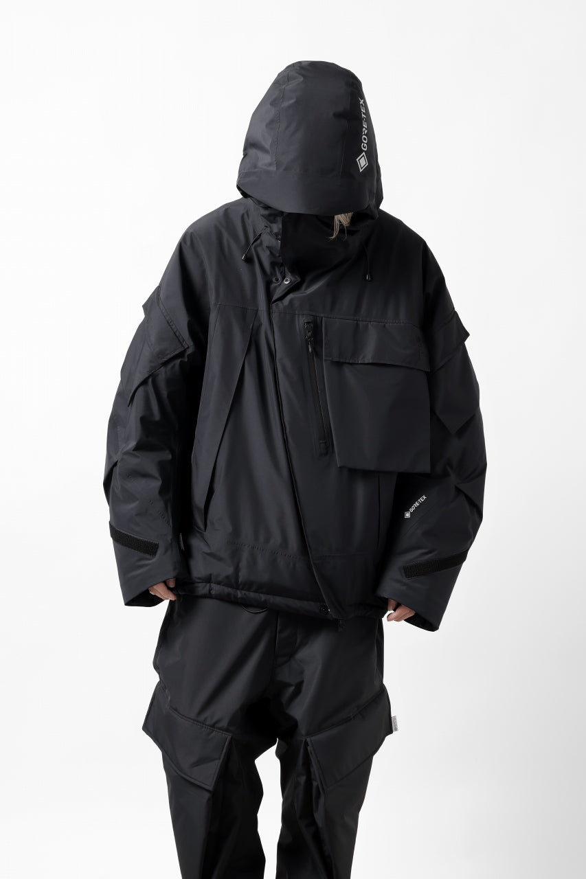 画像をギャラリービューアに読み込む, D-VEC x ALMOSTBLACK HOODED JACKET / GORE-TEX PRODUCT 2L PRIMALOFT SHELL (BLACK)