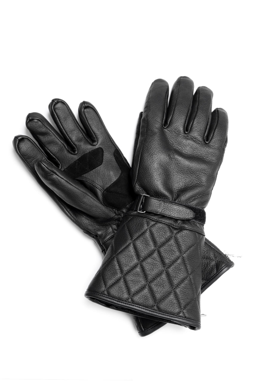 Load image into Gallery viewer, ISAMU KATAYAMA BACKLASH RIDER GLOVE / DEER SKIN + ELECTRIC HEATING (BLACK)