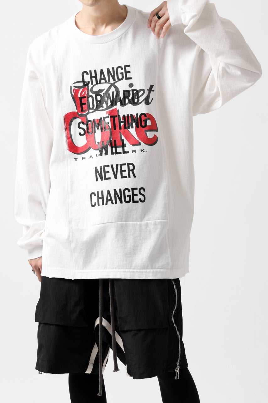 画像をギャラリービューアに読み込む, CHANGES VINTAGE REMAKE MULTI PANEL LONG SLEEVE TEE (MULTI WHITE #Coke)