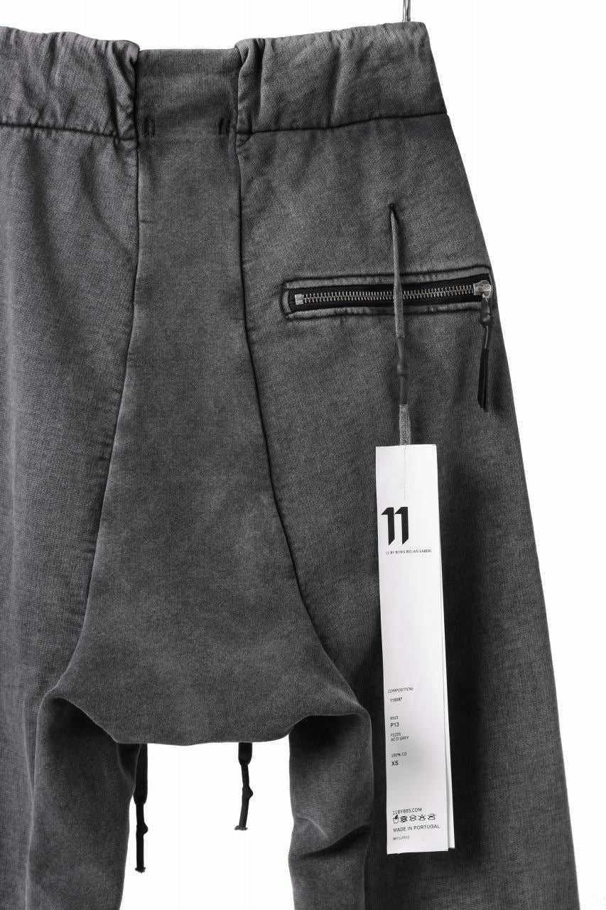 画像をギャラリービューアに読み込む, 11 BY BORIS BIDJAN SABERI JOGGER PANT / ACID OBJECT DYED "P13-F-1235" (HEAVY SWEAT / ACID GREY)