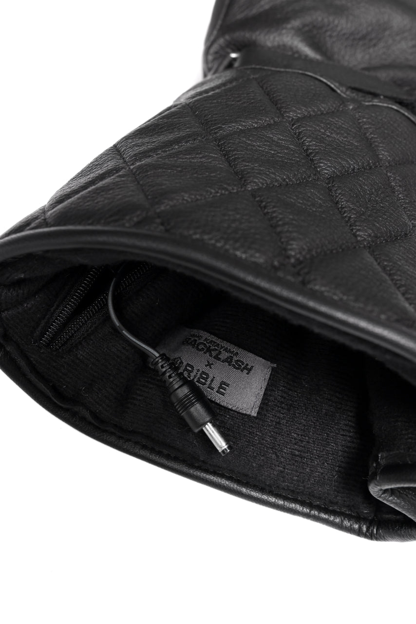 Load image into Gallery viewer, ISAMU KATAYAMA BACKLASH RIDER GLOVE / DEER SKIN + ELECTRIC HEATING (BLACK)
