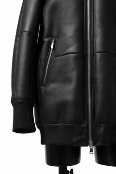 画像をギャラリービューアに読み込む, ierib ma-1 bomber jacket / toskana sheep shearling mooton (BLACK x ORANGE)