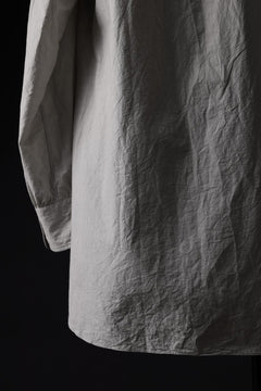 Load image into Gallery viewer, KLASICA BAND COLLAR FINE STITCHED SHIRT / HAND DYED TWCOLI (CONCRETE)