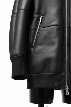 画像をギャラリービューアに読み込む, ierib ma-1 bomber jacket / toskana sheep shearling mooton (BLACK x ORANGE)