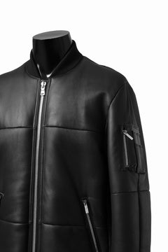画像をギャラリービューアに読み込む, ierib ma-1 bomber jacket / toskana sheep shearling mooton (BLACK x ORANGE)