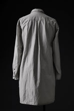 画像をギャラリービューアに読み込む, KLASICA REGULAR COLLAR OVER SIZED SHIRT / HAND DYED COTTON-LINEN (CONCRETE)