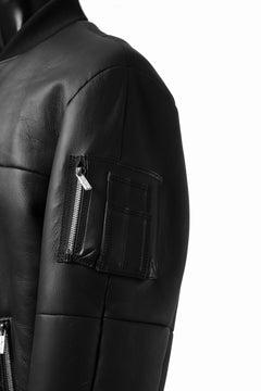 画像をギャラリービューアに読み込む, ierib ma-1 bomber jacket / toskana sheep shearling mooton (BLACK x ORANGE)