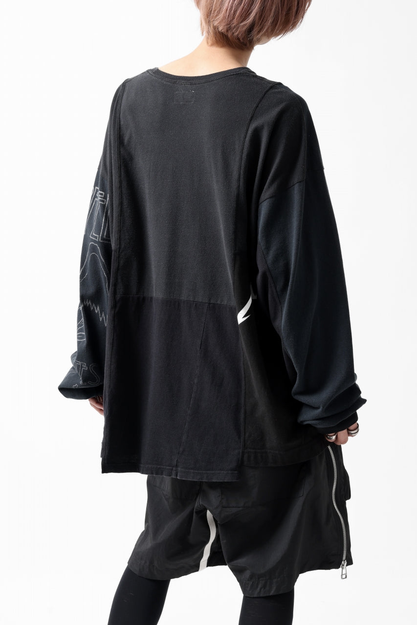 画像をギャラリービューアに読み込む, CHANGES VINTAGE REMAKE MULTI PANEL L-S TEE (BLACK #a)