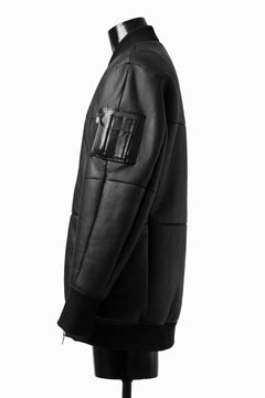 画像をギャラリービューアに読み込む, ierib ma-1 bomber jacket / toskana sheep shearling mooton (BLACK x ORANGE)
