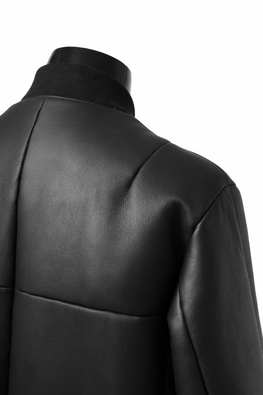 画像をギャラリービューアに読み込む, ierib ma-1 bomber jacket / toskana sheep shearling mooton (BLACK x ORANGE)