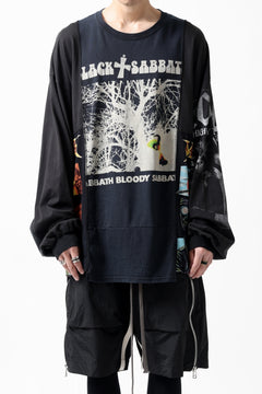 画像をギャラリービューアに読み込む, CHANGES VINTAGE REMAKE MULTI PANEL L-S TEE (BLACK #c)