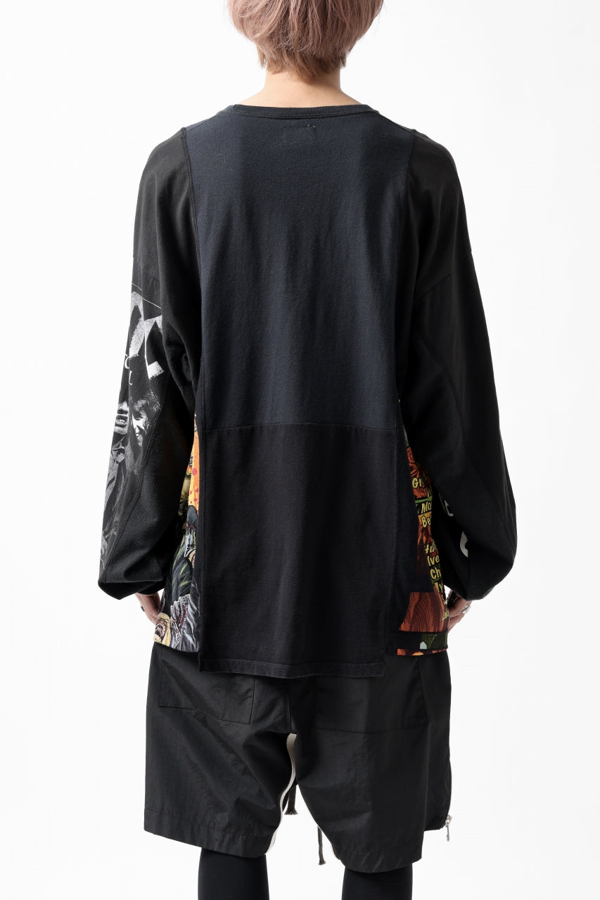 画像をギャラリービューアに読み込む, CHANGES VINTAGE REMAKE MULTI PANEL L-S TEE (BLACK #c)
