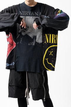 画像をギャラリービューアに読み込む, CHANGES VINTAGE REMAKE MULTI PANEL L-S TEE (BLACK #d)