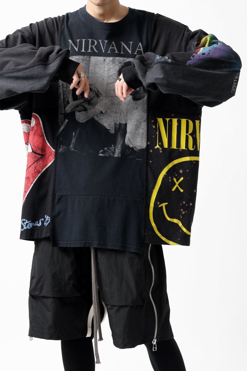 画像をギャラリービューアに読み込む, CHANGES VINTAGE REMAKE MULTI PANEL L-S TEE (BLACK #d)